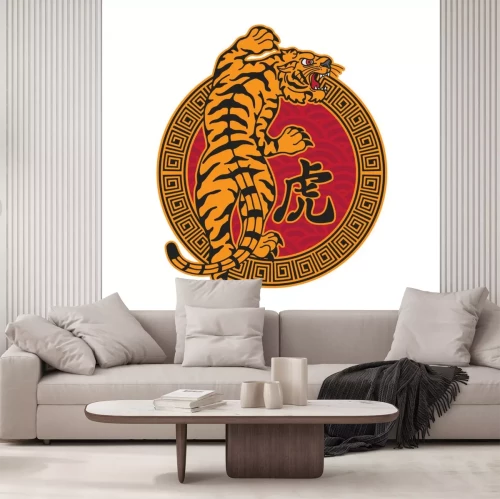 Sticker  japanese tiger tattoo traditional