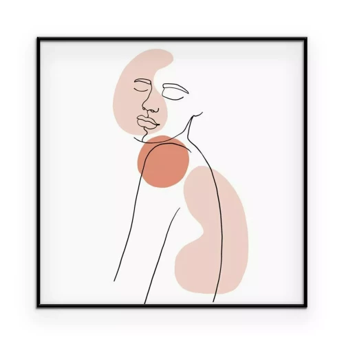 Poster  Portrait minimaliste d'une fille