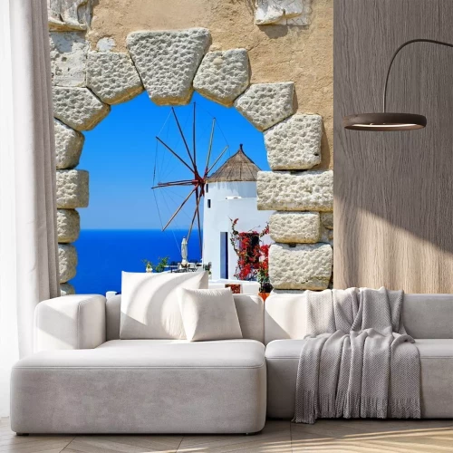 Papier peint  Célèbre moulin à vent de Santorin