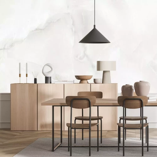 Papier peint  Marbre liquide blanc comme du lait