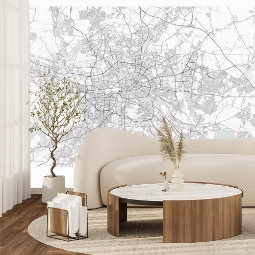 Papier peint  Plan détaillé de la ville de Berlin