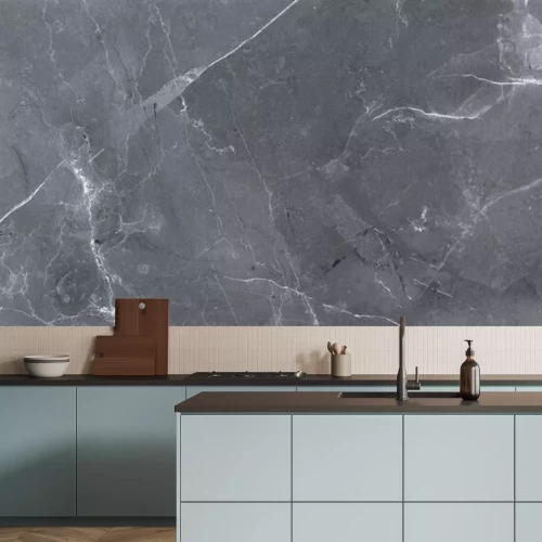 Papier peint  Dark color marble texture, black stone marble background