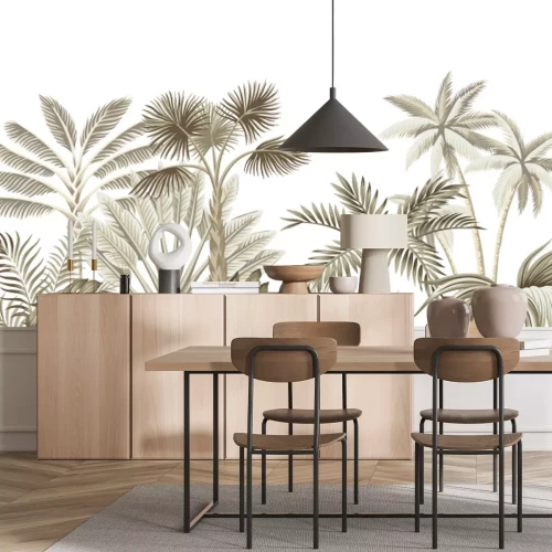 Papier peint  Plantes tropicales dans un style vintage