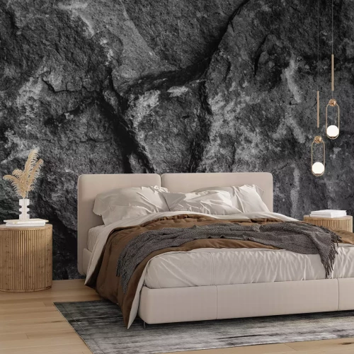 Papier peint  Mur de pierre gris