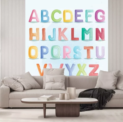 Sticker  Alphabet pour enfants dans un style hivernal