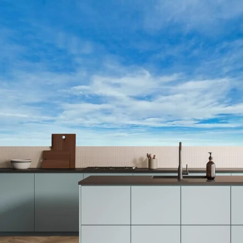 Papier peint  Nuages blancs dans le ciel