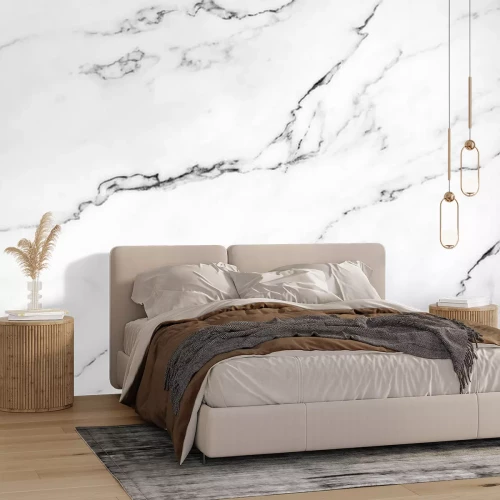 Papier peint  Marbre noir et blanc optique