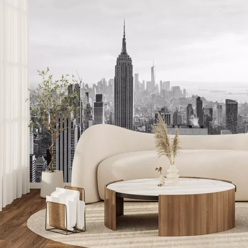 Papier peint  Gratte-ciel New York en noir et blanc
