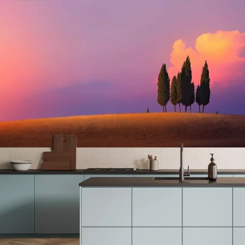 Papier peint  Le ciel pourpre de la Toscane