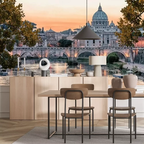 Papier peint  Coucher de soleil à Rome