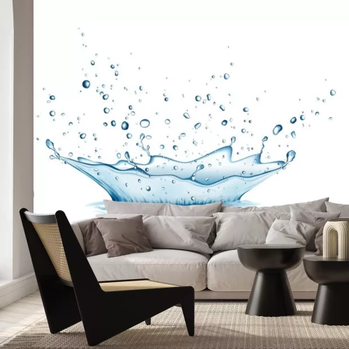 Sticker  Illustration moderne de l'eau éclaboussant