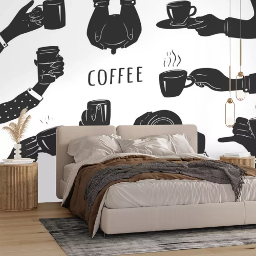 Sticker  Boissons au thé au café au travail