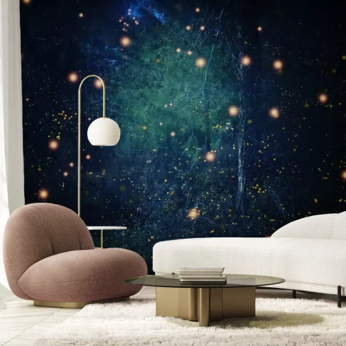 Papier peint  Puits de lumière dans une forêt fantastique