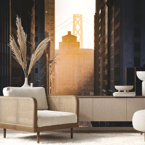 Papier peint  California Street au coucher du soleil