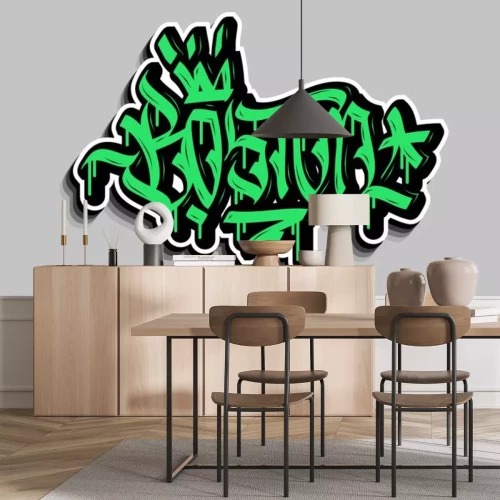 Sticker  Boston Massachusetts Usa Hand Lettering Graffiti Tag Style Sticker Design.