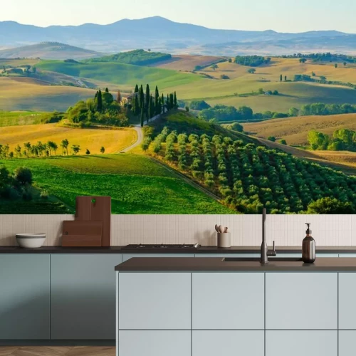 Papier peint  Champs d'été toscans