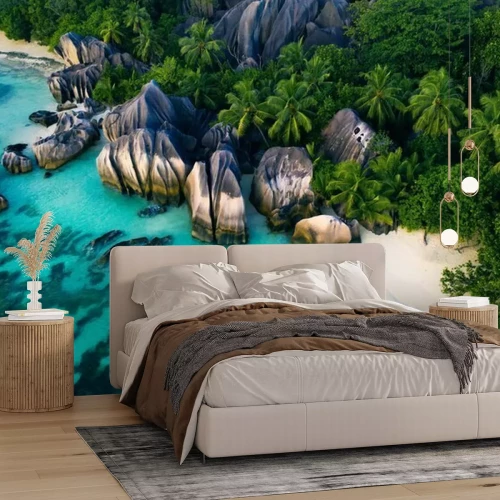 Papier peint  Plage tropicale des Seychelles