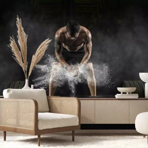 Papier peint  Homme se préparant à l'entraînement