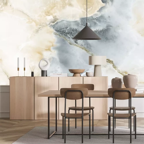 Papier peint  Polished onyx marble with high-resolution, emperador marble, natural breccia stone agate surface, modern Italian marble for interior-exterior home decoration tile and ceramic tile surface, wallpaper.