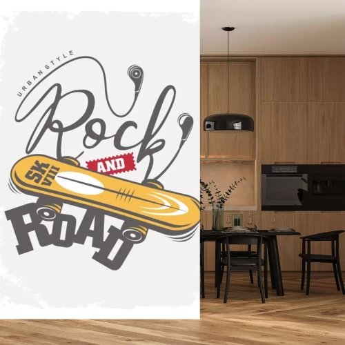 Sticker  Skateboard et écouteurs