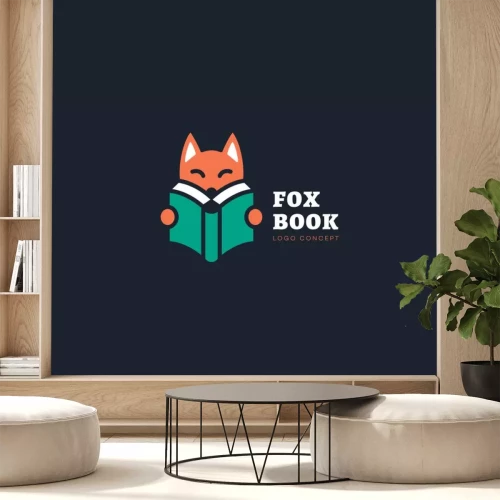 Sticker  Fox book logo