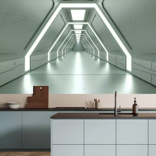 Papier peint  Tunnel 3D futuriste