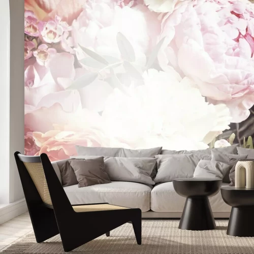 Papier peint  Bouquet de fleurs éclaircies