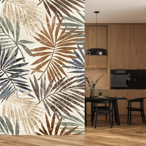 Sticker  Feuilles de palmier en or élégant