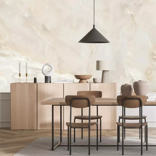 Papier peint  Imitation marbre de texture beige