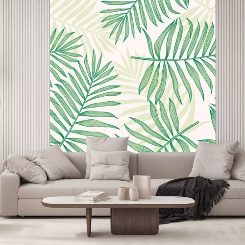 Papier peint  Motif de feuille de palmier