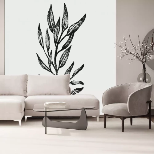 Sticker  hand drawn monochrome botanical style plant vector illustrations in stippling technique . simple isolated floral and herb elements for graphic design, invitations, posters, tattoos. 