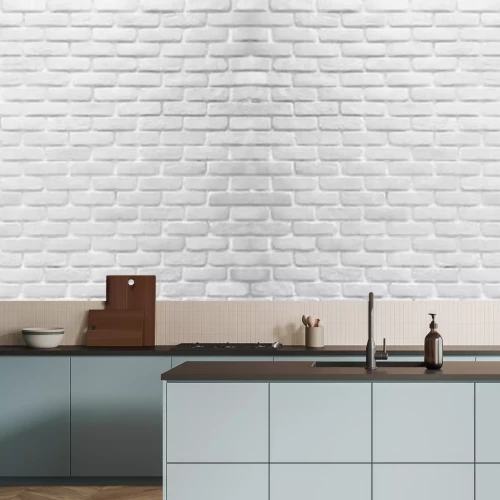 Papier peint  Façade en briques blanches