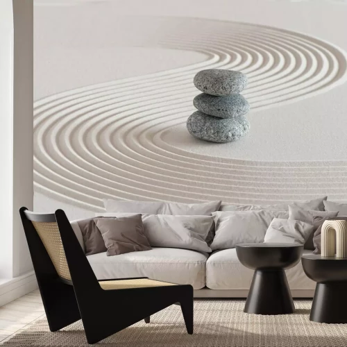 Papier peint  Pierres dans un jardin japonais