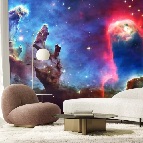 Papier peint  Somewhere in deep space. Pillars of creation and space dust. Elements of this image were furnished by NASA