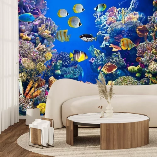 Papier peint  Poissons aquarium coloré