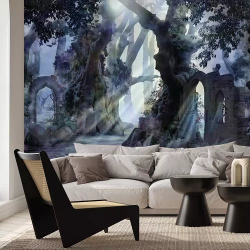 Papier peint  Forêt brumeuse de fantaisie