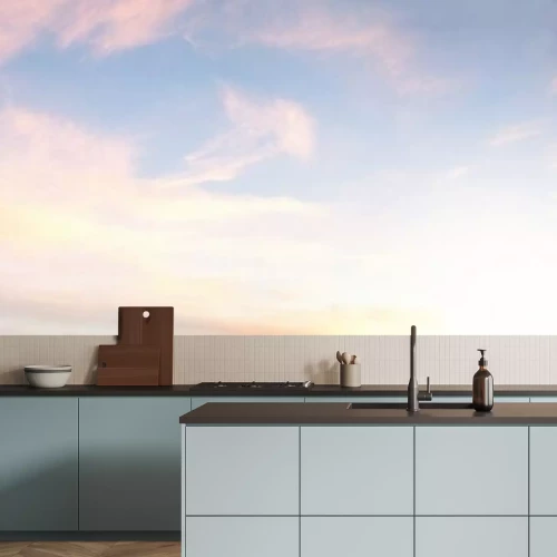 Papier peint  Panorama pastel avec des nuages