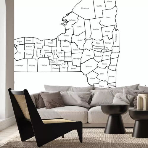 Sticker  map of New York