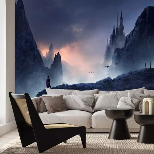 Papier peint  Paysage fantastique avec un château