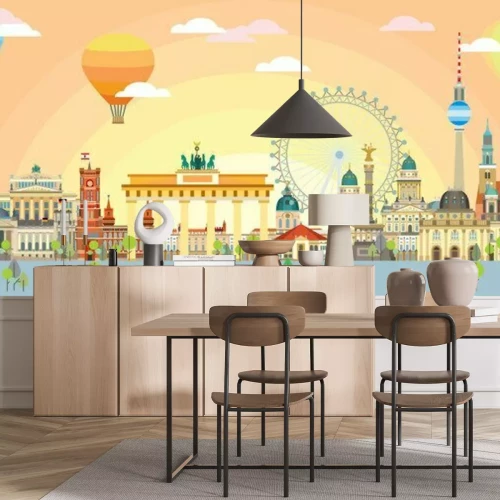 Sticker  Berlin skyline vector 4