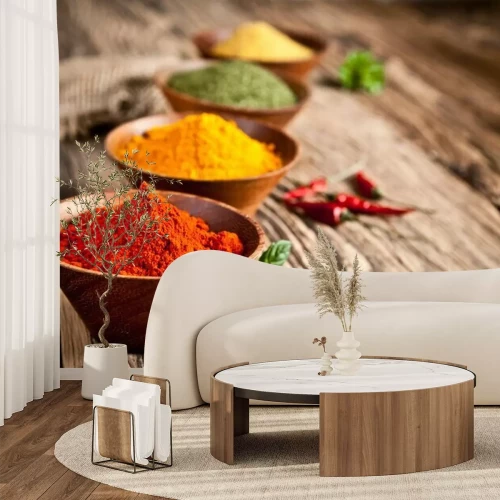 Papier peint  Épices dans des bols