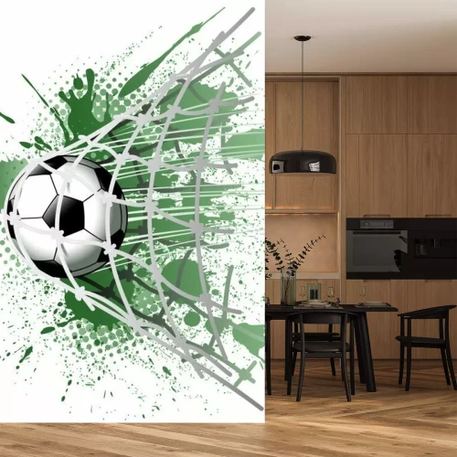 Papier peint  Motif abstrait avec un ballon de foot