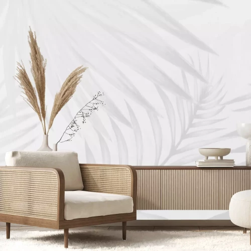 Papier peint  Motif de feuille subtil