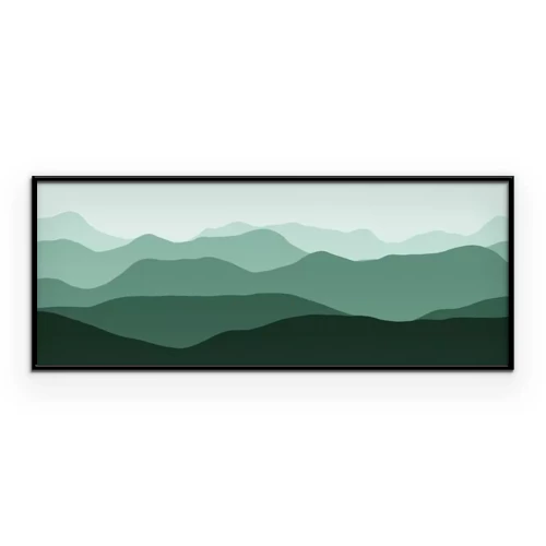 Poster  Graphique avec panorama de montagne minimaliste