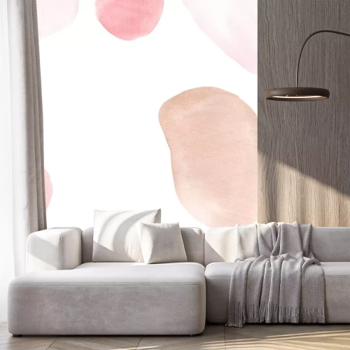 Sticker  Watercolor set of abstract aesthetic warm forms