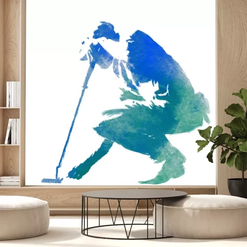 Sticker  ゴルファー　筆タッチ　シルエット　ゴルフ