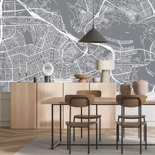 Sticker  Urban vector city map of Amsterdam, The Netherlands