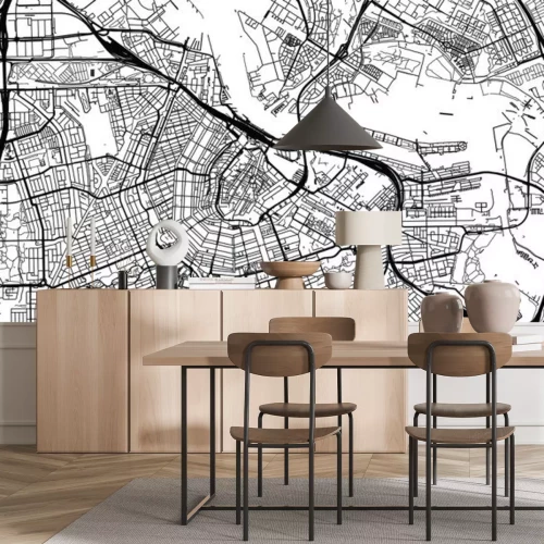 Sticker  Urban vector city map of Amsterdam, The Netherlands