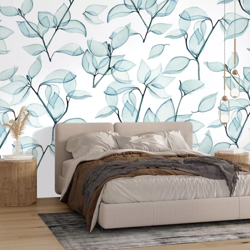 Papier peint  Motif feuilles d'eucalyptus