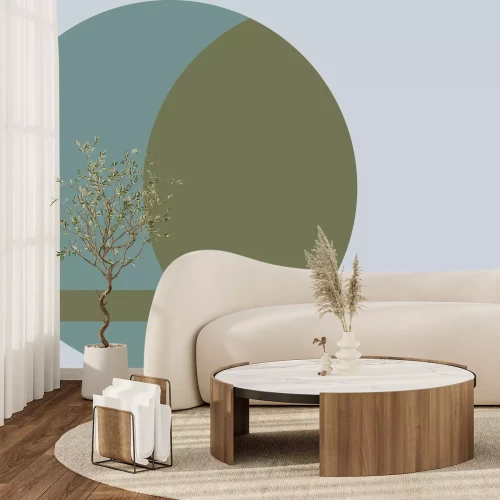 Papier peint  Composition tricolore avec un cercle